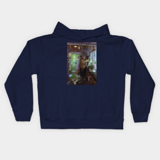 Modern Male Witch Greenhouse Kids Hoodie